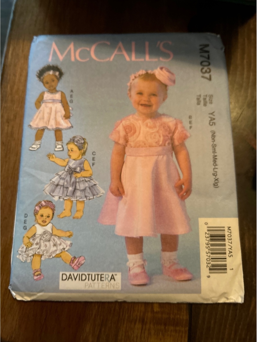 McCall's M7037 Toddler Dress Sewing Pattern by David Tutera